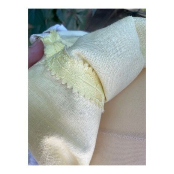 1950s Prom Dress Formal Sunny Yellow Evening Wedding Lace Bow Maxi Cupcake - Picture 14 of 16